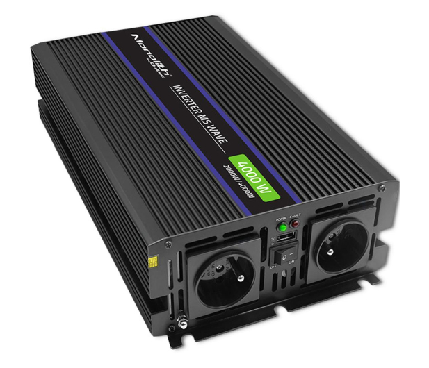 Qoltec Przetwornica napięcia 4000 MS | 12V na 230V | 2000/4000W - 1190380 - zdjęcie